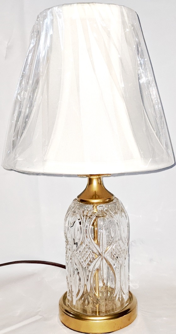 Small Vintage Crystal Lamp 15"H - SOLD