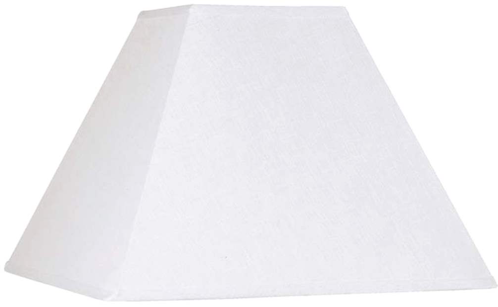 Square White Linen Lamp Shade 14"W