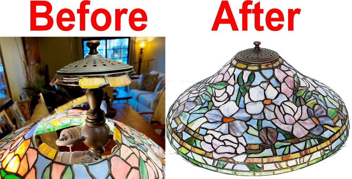 Tiffany Lamp Shade Cap Repair