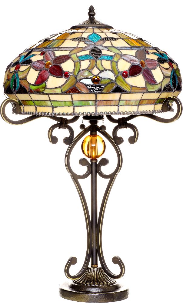 Tiffany Lamp with Victorian Scrolls 26"H - Sale !