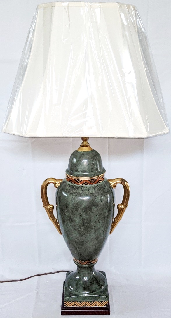 Porcelain Hollywood Regency Lamp 32"H - Sale !