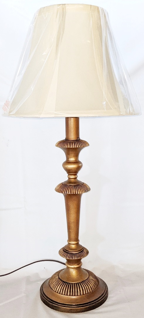 Vintage Antique Gold & Black Lamp 25"H - Sale !
