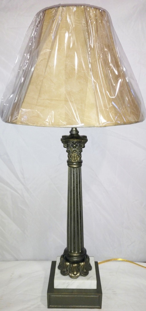 Vintage Bronze & Marble Lamp 25"H SOLD