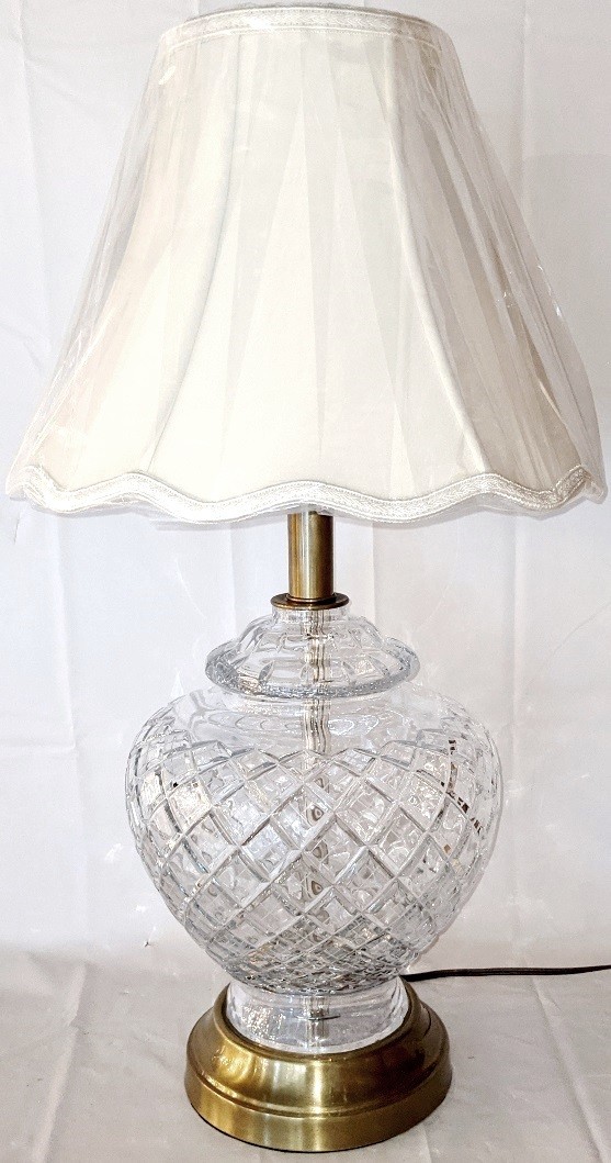 Vintage Crystal Lamp 24"H - Sale !