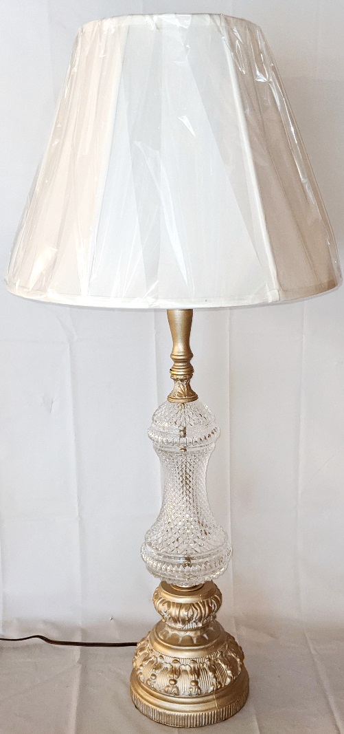 Tall Vintage Crystal Lamp 33"H - Sale !