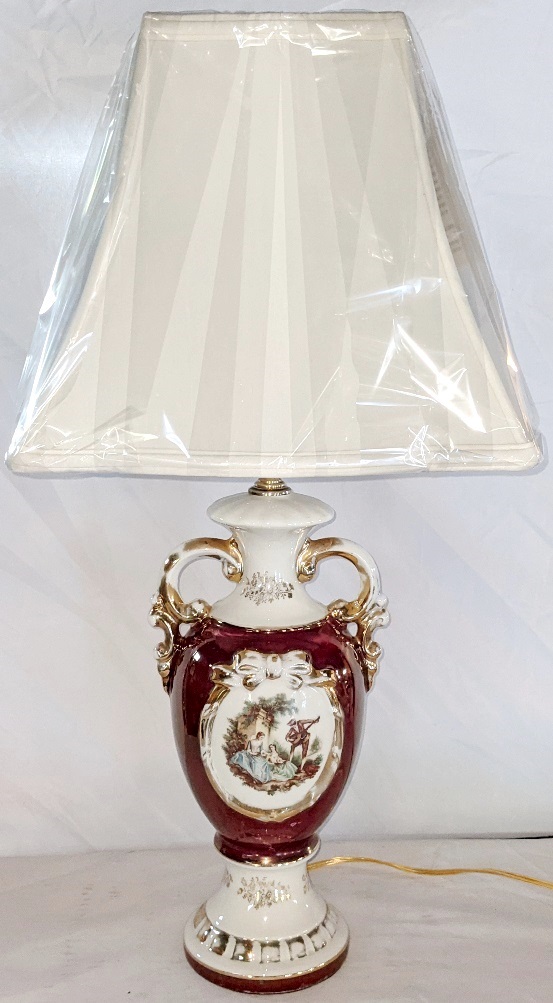Vintage French Courtiers Lamp 25"H - SOLD