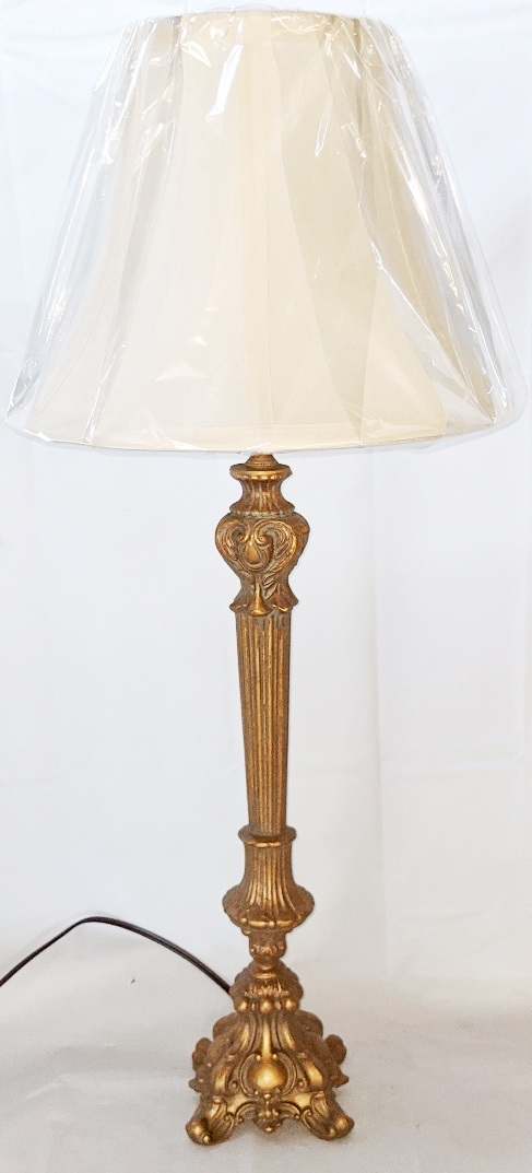 Vintage Antique Gold Lamp 26"H - Sale !
