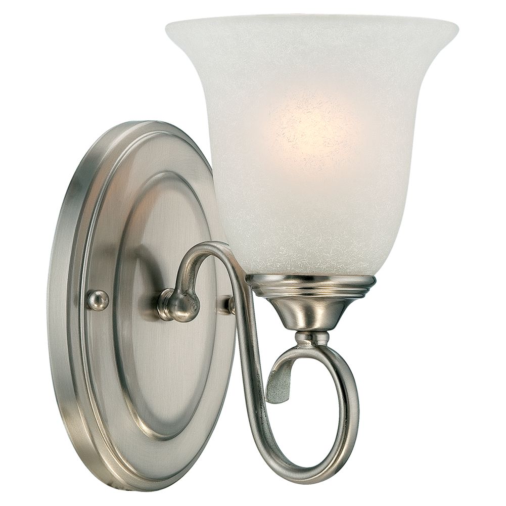 Nickel Sconce Light India Scavo Glass 5"Wx9"H