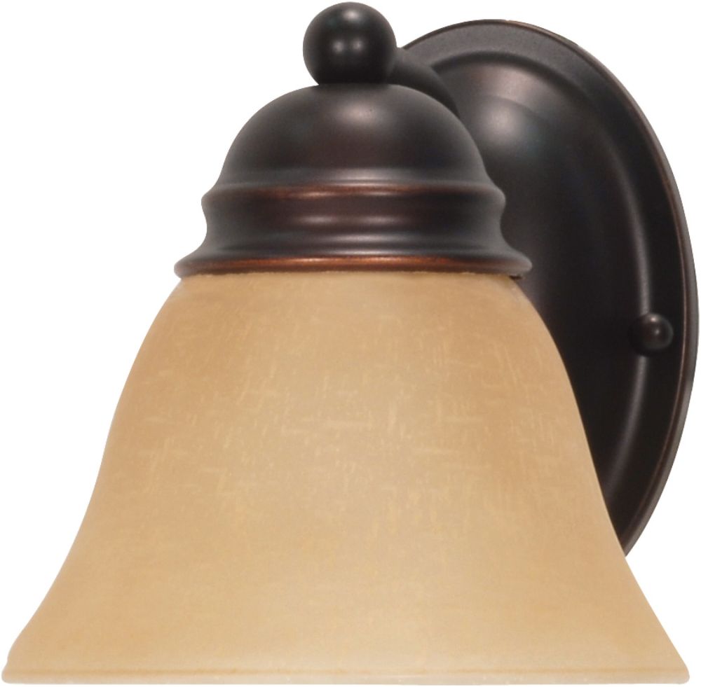 Empire ORB Bronze Sconce Light Champagne Glass Shade 6"Wx6"H