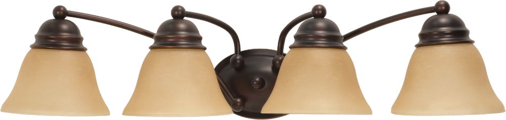 Empire ORB Bronze Wall Light Champagne Glass Shades 29"Wx6"H