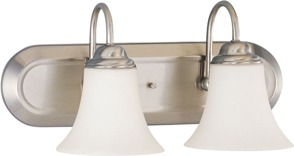 Dupont Brushed Nickel Wall Light Bell Glass Shades 13"Wx13"H