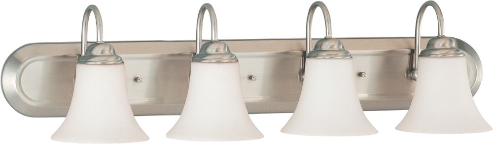 Dupont Brushed Nickel Wall Light Bell Glass Shades 30"Wx13"H