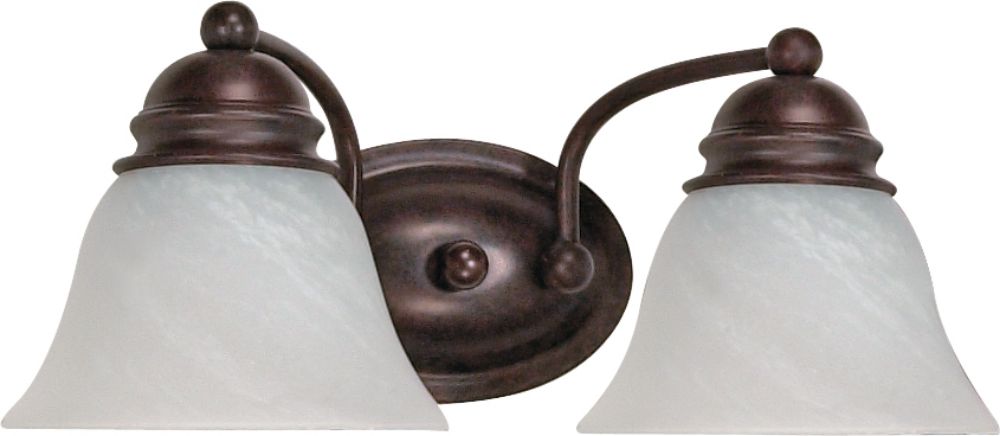 Empire Old Bronze Wall Light Alabaster Glass 15"Wx6"H