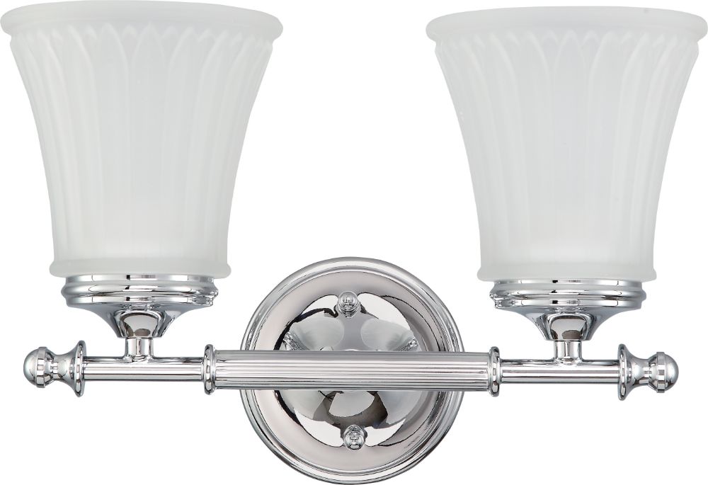 Teller Polished Chrome Wall Light Glass Shades 13"Wx9"H