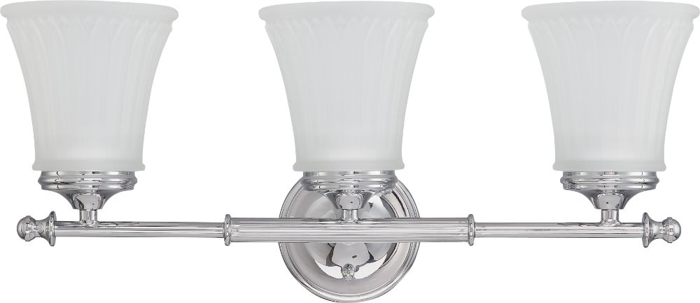 Teller Polished Chrome Wall Light Glass Shades 21"Wx9"H