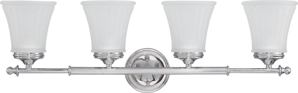 Teller Polished Chrome Wall Light Glass Shades 28"Wx9"H