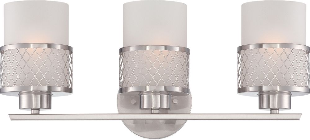 Fusion Brushed Nickel Drum Shade Wall Light 19"Wx8"H