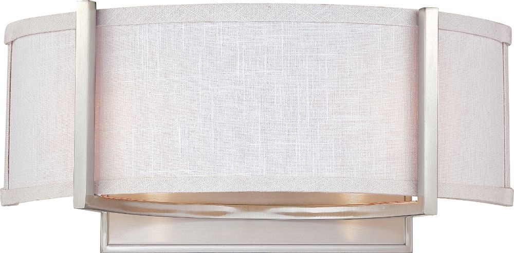 Oval Linen Shade Sconce Light 16"Wx7"H