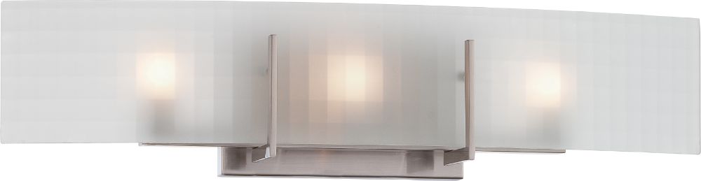 Yogi Brushed nickel Frosted Lens Wall Light 24"Wx6"H