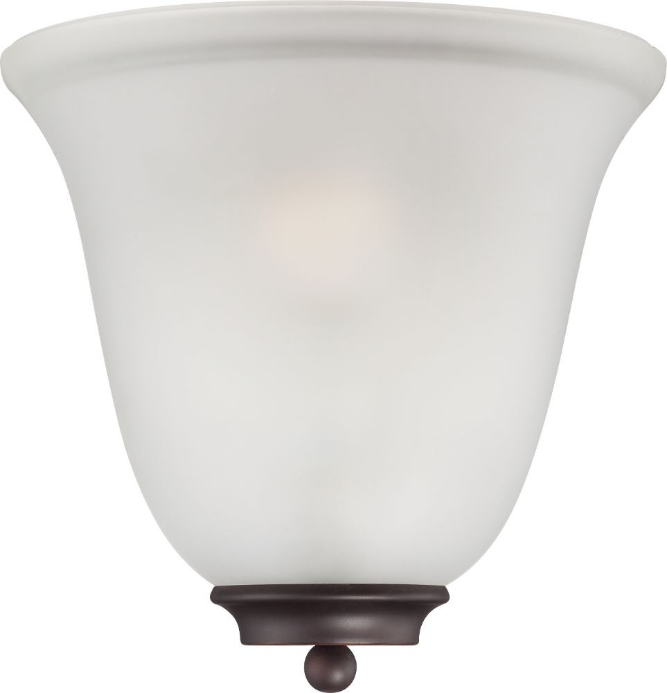 Empire ORB Bronze Frosted Glass Half Shade Wall Sconce 10"Wx10"H