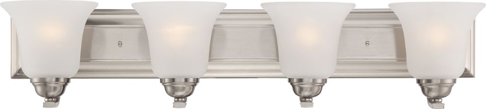 Elizabeth Brushed Nickel Wall Light Frosted Glass 30"Wx6"H