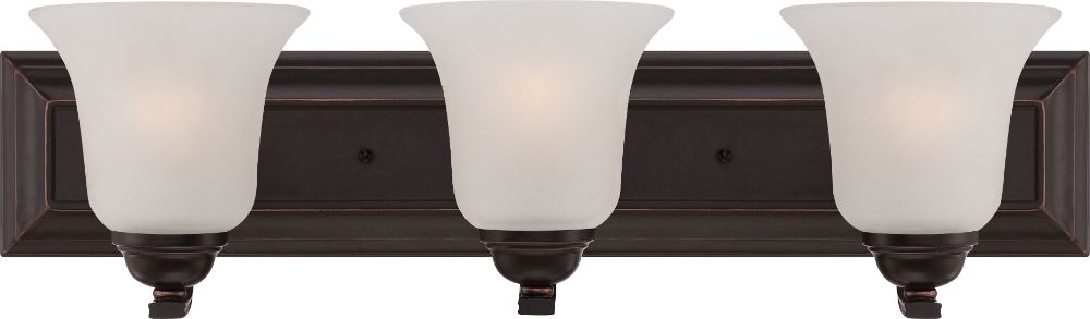 Elizabeth ORB Bronze Wall Light Frosted Glass 24"Wx6"H