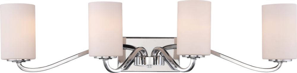 Willow Polished Nickel Wall Light Glass Shades 34"Wx8"H