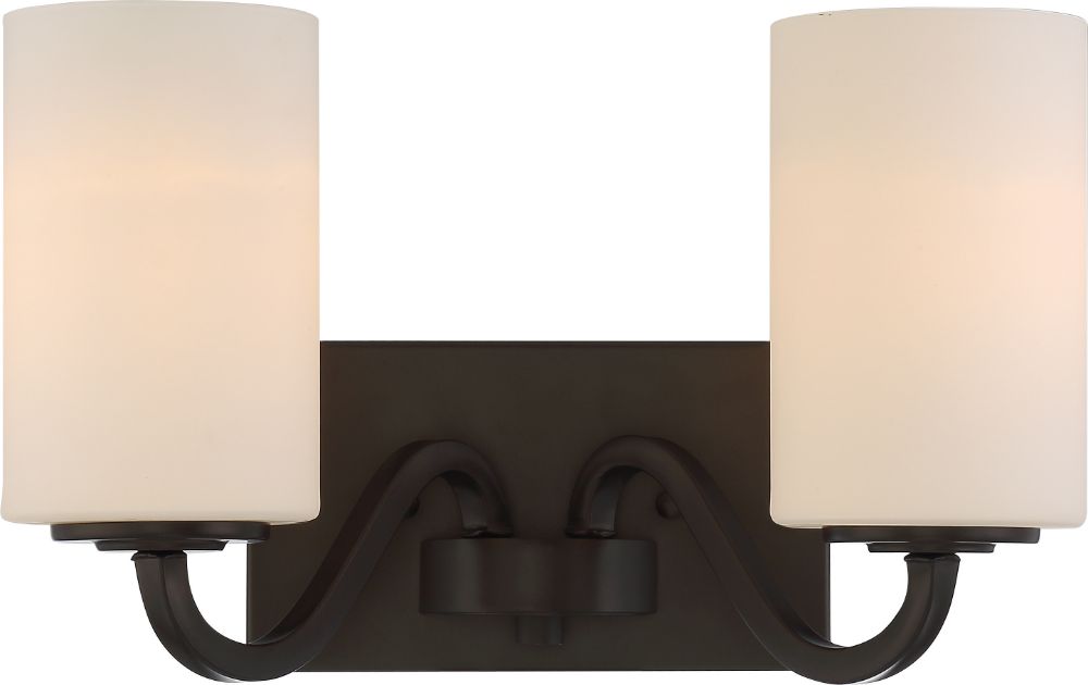 Willow Aged Bronze Wall Light Glass Shades 14"Wx8"H