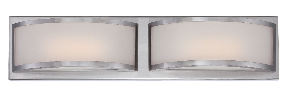 Mercer LED Brushed Nickel Glass Wall Light 20"Wx4"H