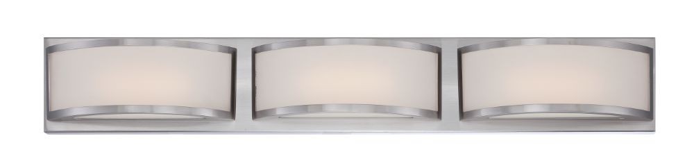 Mercer LED Brushed Nickel Glass Wall Light 28"Wx4"H