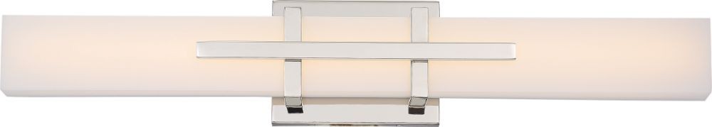 Grill LED Polished Nickel Acrylic Lens Wall Light 24"Wx4"H