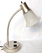 Adjustable Desk Lamp w/Outlets 18"H