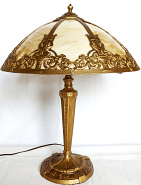 Antique Rainaud Slag Lamp 24"H
