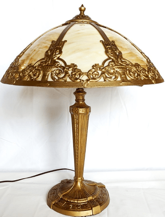 Antique Rainaud Slag Lamp 24"H SOLD