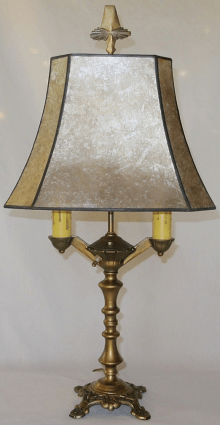 Art Deco Desk Lamp Mica Shade 24"H SOLD