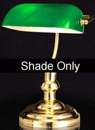 Green Bankers Lamp Glass Shade - Sale !