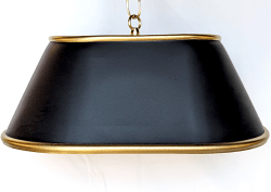 Black Oval Lamp Shade w/Gold Trim, All Sizes
