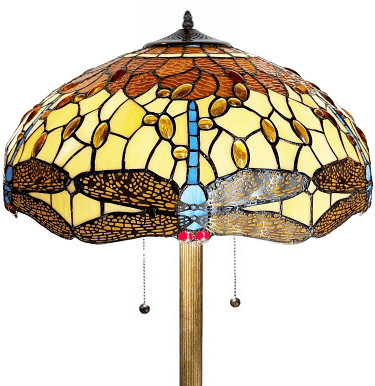 Blue Dragonflies Tiffany Floor Lamp 60"H - Sale !