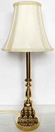Brass Claw Foot Buffet Lamp 23"H - Sale !