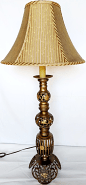 Bronze & Gold Ornate Table Lamp 35"H - Sale !