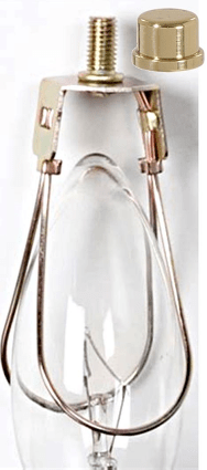 Candelabra Lamp Shade Clip On Adapter & Finial - Sale !