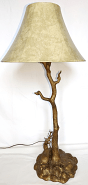 Deer & Tree Lamp 32"H