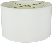 Rolled Edge Linen Drum Lamp Shade Cream, Off White 12-20"W