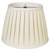 English Pleated Silk Empire Lamp Shade Cream, White 10-20"W