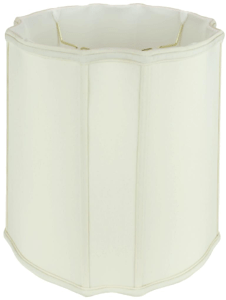Fancy Drum Shade Cream, White 14-16"W 