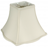 Fancy Square Silk Lamp Shade Cream, White 8-20"W