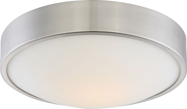 Perk LED Brushed Nickel Flush Ceiling Light 13"Wx4"H