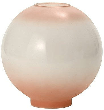 10" Pink Tinted Ball Glass Lamp Shade 4" Fitter