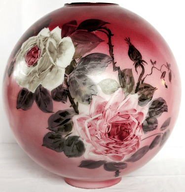 Ball Glass Shade Hand Painted To Match