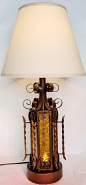 Gothic Lamp with Night Light 26"H